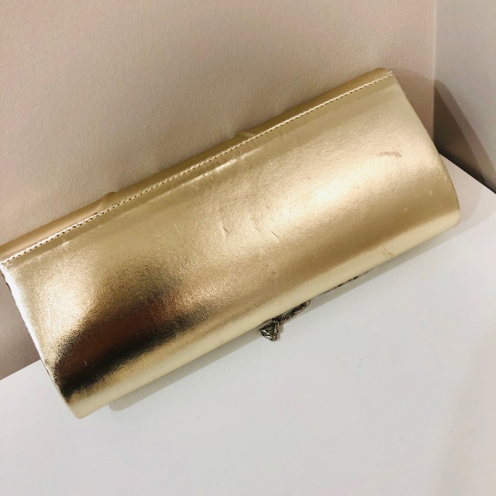 Champagne Gold Rhinestone Clutch - Picture 2 of 4
